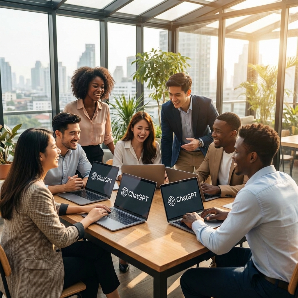 Colaboração em equipe usando ChatGPT Plus compartilhado