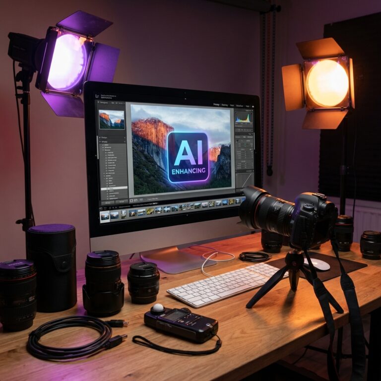 Edição de fotos profissional com auxílio de IA