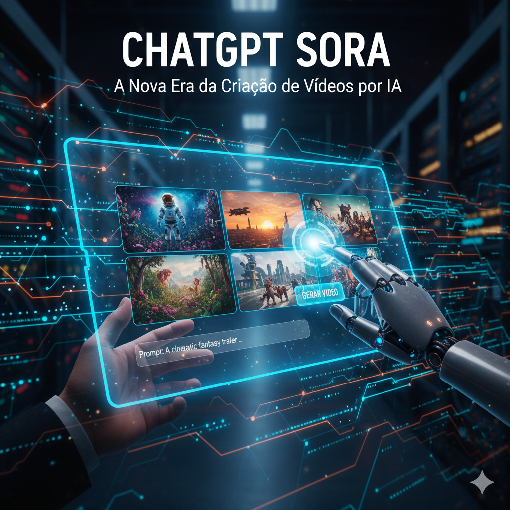 tablet futurista usando o chatgpt sora